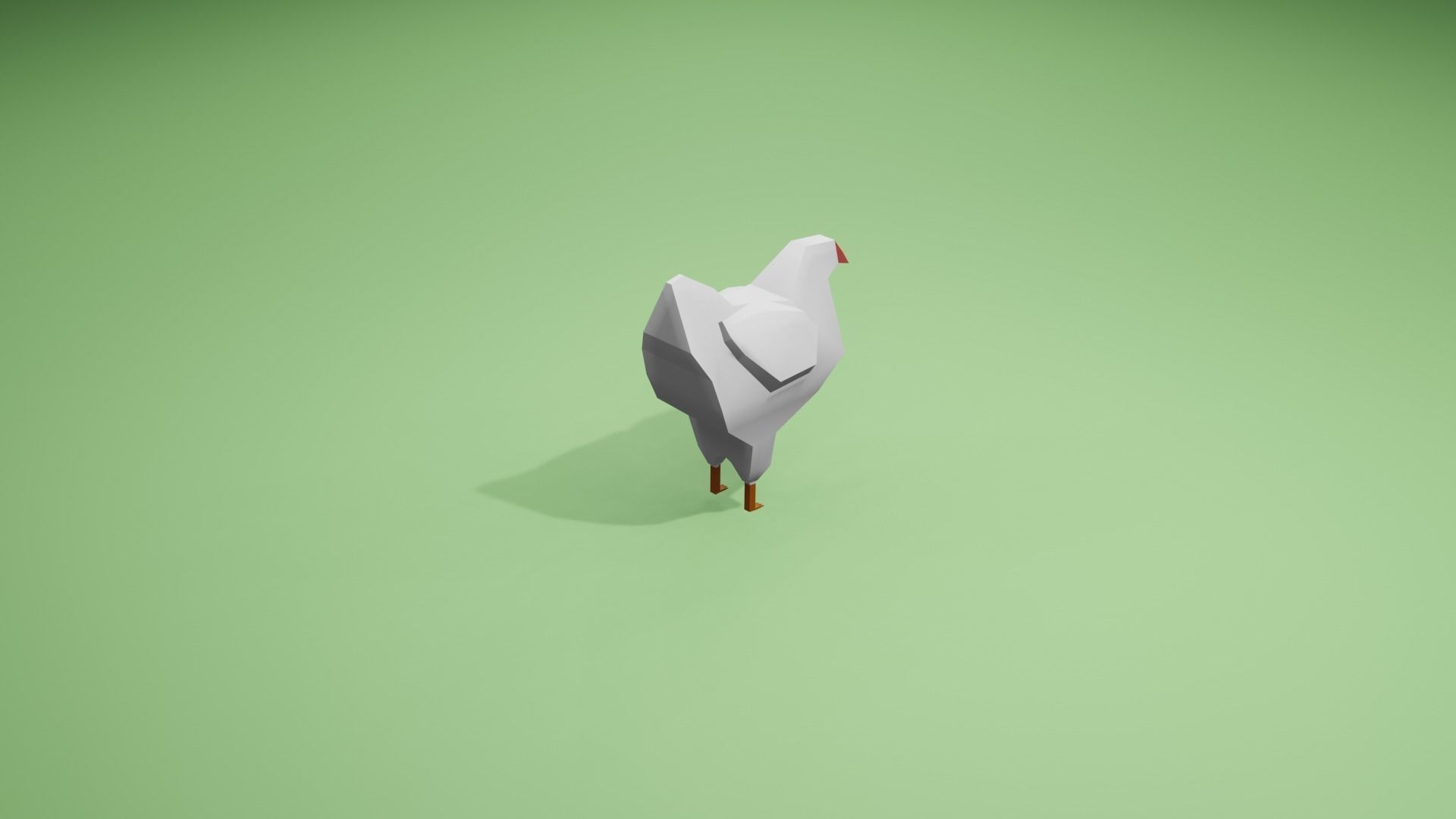 Chicken 3D Model low-poly 3D model_2