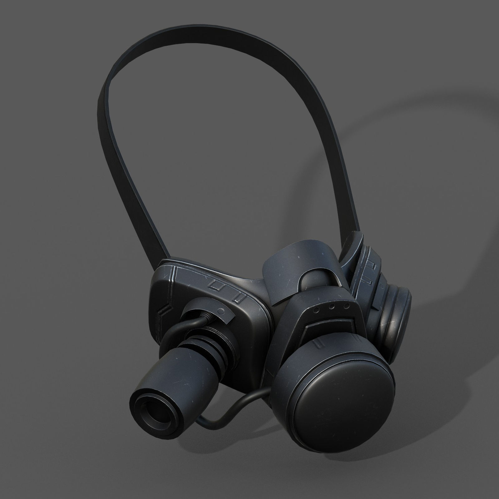 Gas mask scifi technology fantasy 3d model  Low-poly 3D model_5