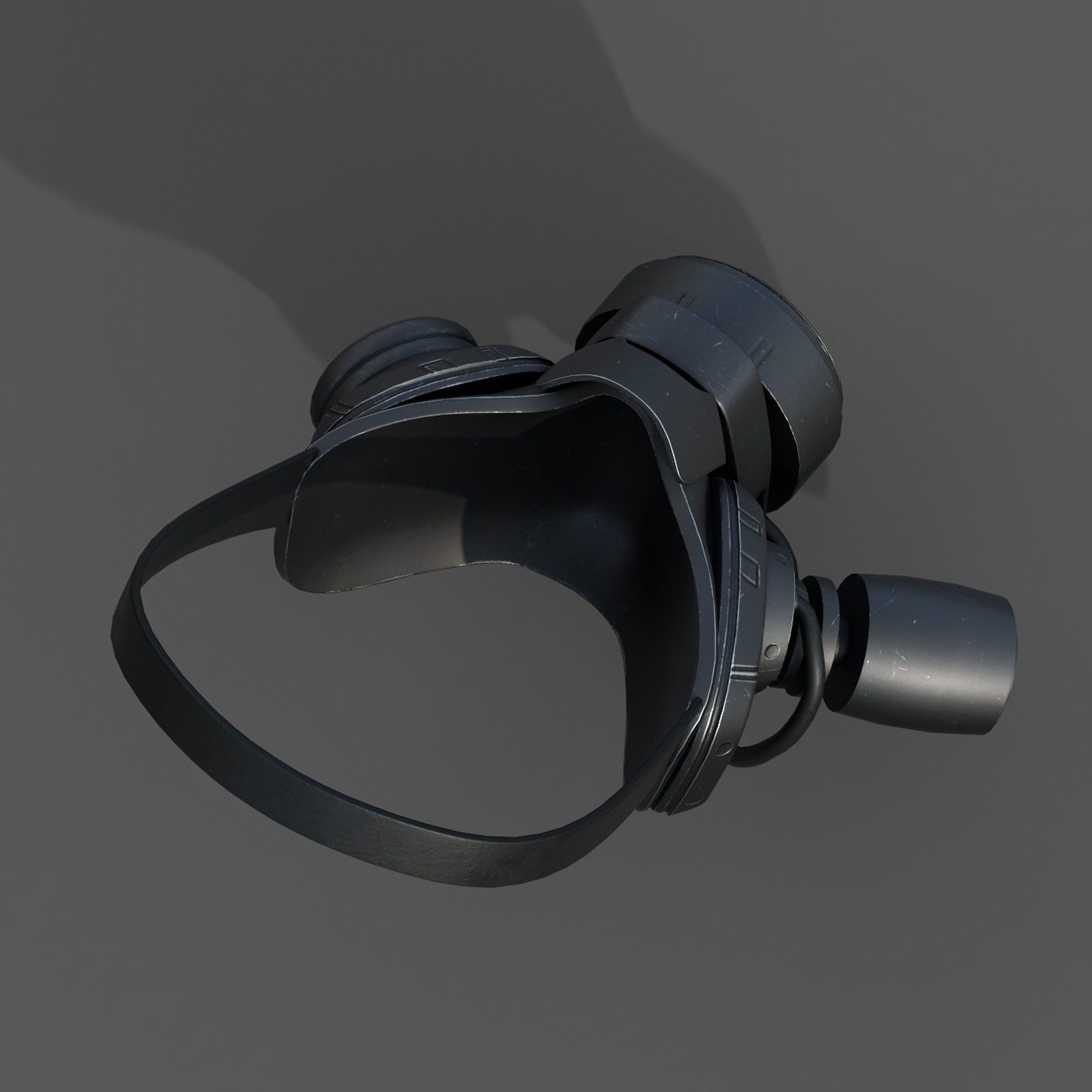 Gas mask scifi technology fantasy 3d model  Low-poly 3D model_7