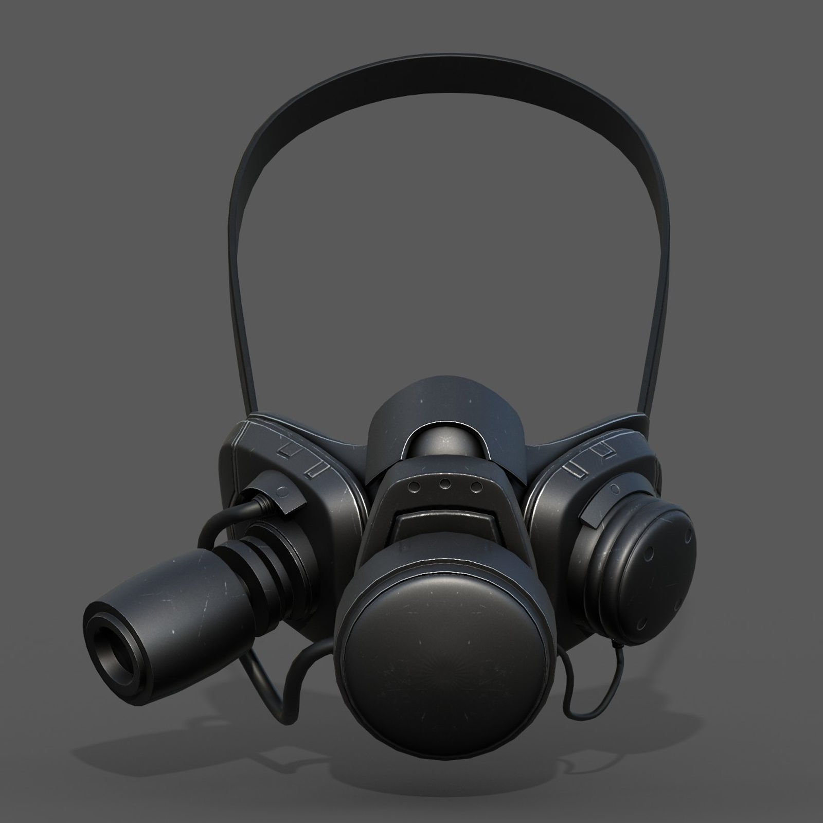 Gas mask scifi technology fantasy 3d model  Low-poly 3D model_1