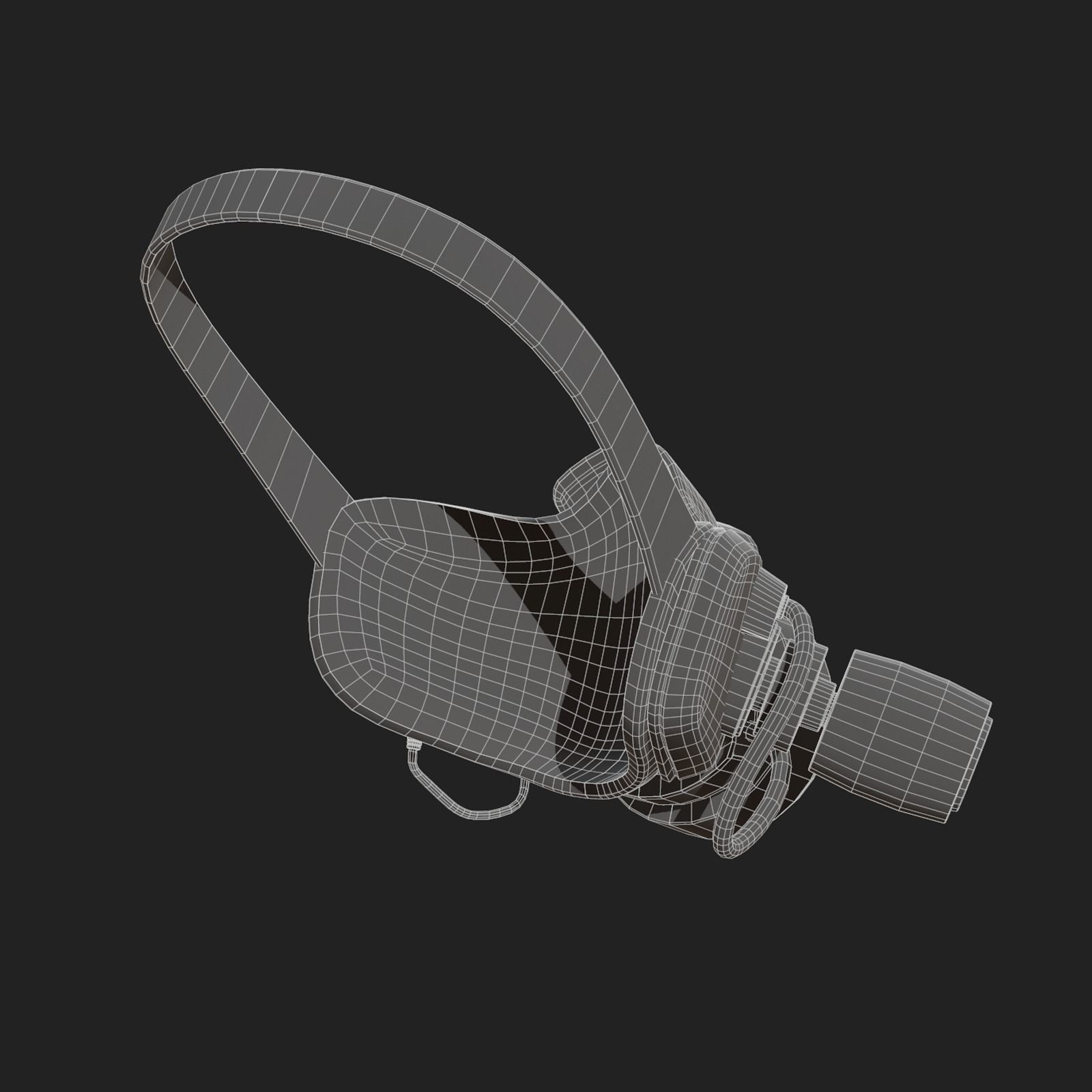 Gas mask scifi technology fantasy 3d model  Low-poly 3D model_11