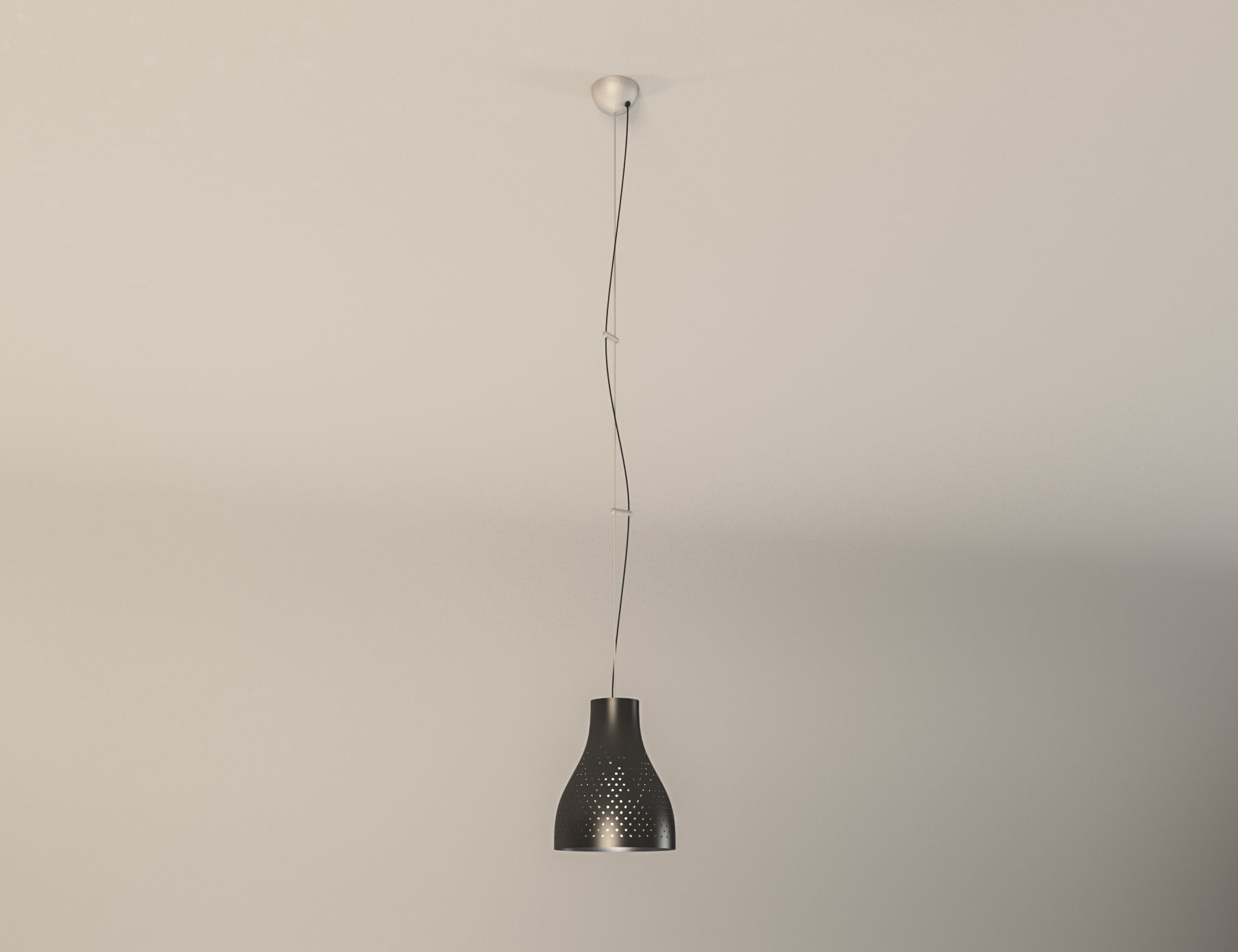 Minimal Metal Ceiling Lamp 3D model_2