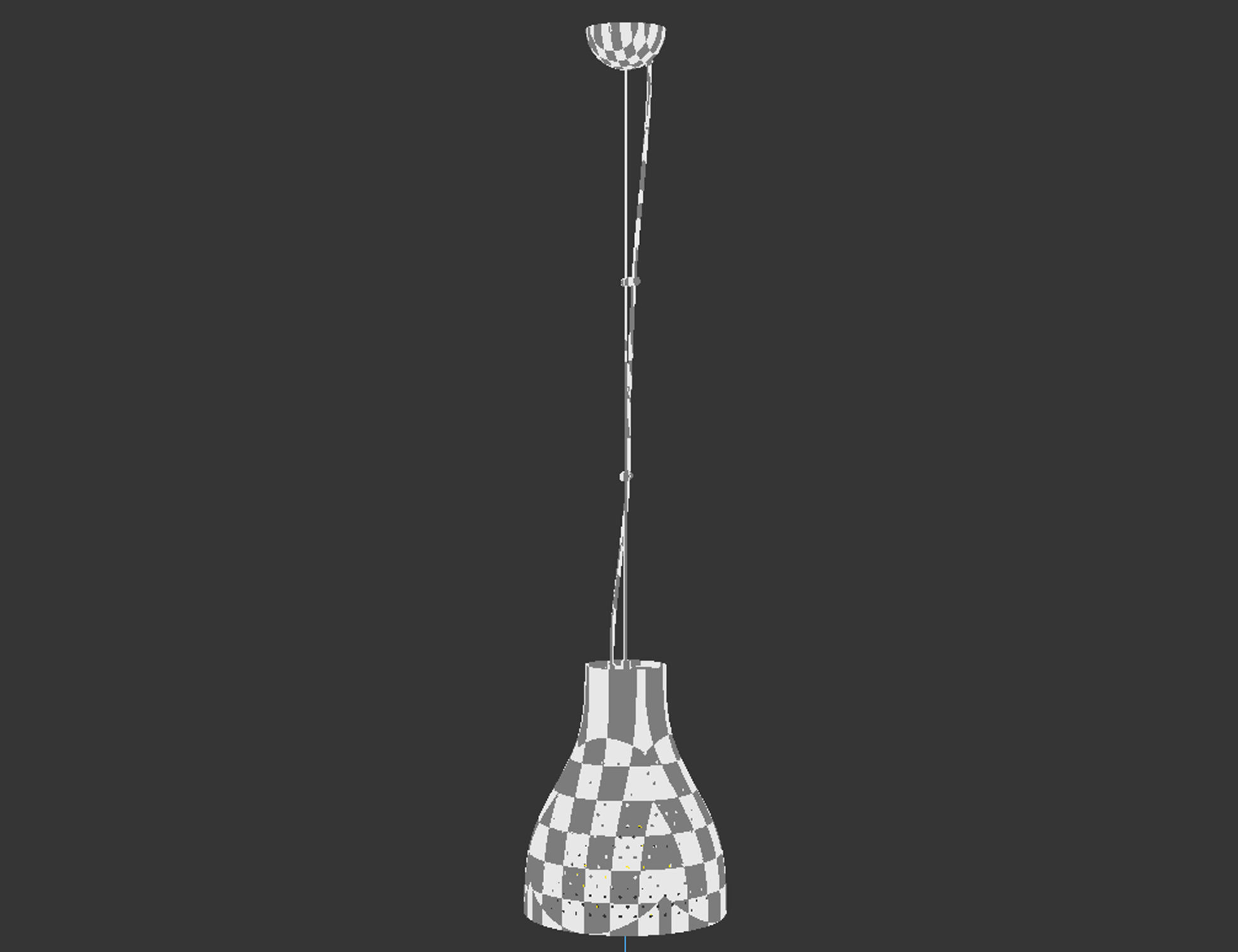 Minimal Metal Ceiling Lamp 3D model_7