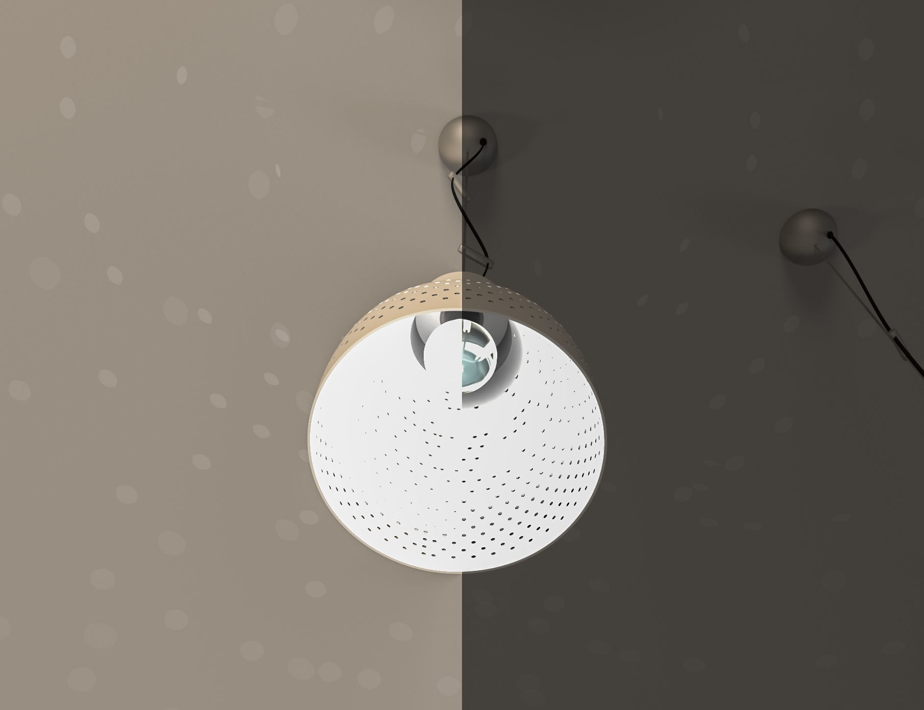 Minimal Metal Ceiling Lamp 3D model_3