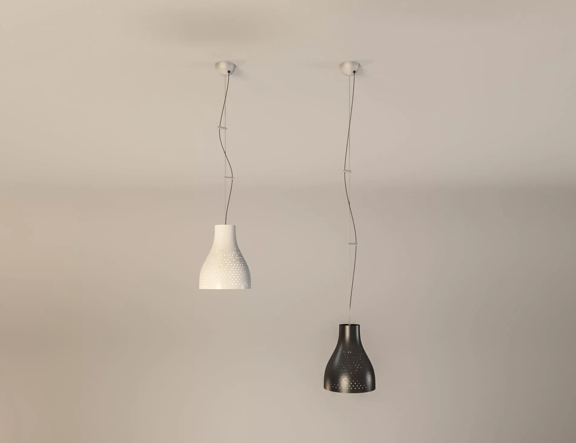 Minimal Metal Ceiling Lamp 3D model_0