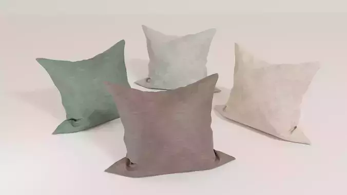 Pillow set four pillows in row