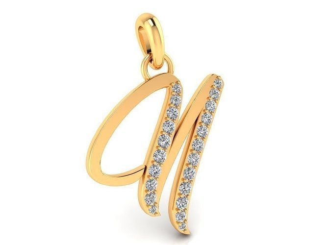 Pendant Alphabet Letter N Diamond 3D print model