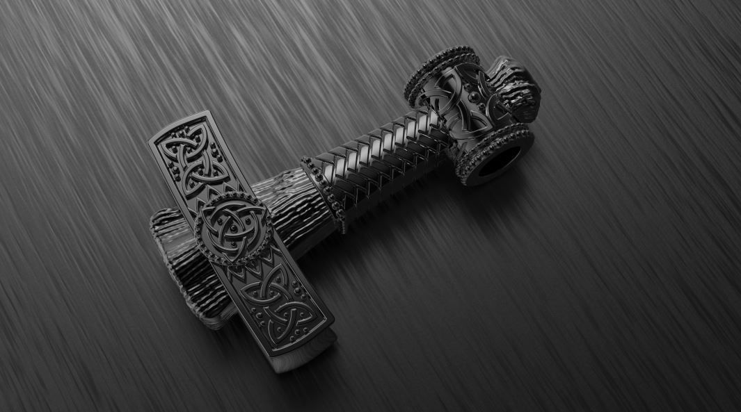 Old West Norse Mjolnir Thors Hummer 3D print model_9