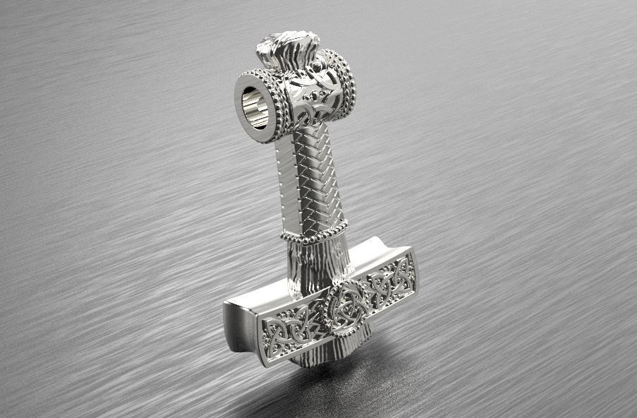 Old West Norse Mjolnir Thors Hummer 3D print model_1