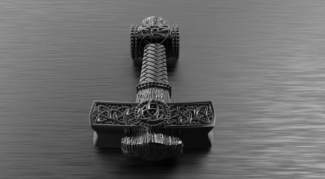 Old West Norse Mjolnir Thors Hummer 3D print model_2