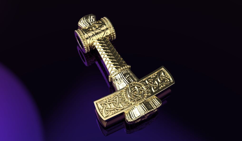 Old West Norse Mjolnir Thors Hummer 3D print model_5