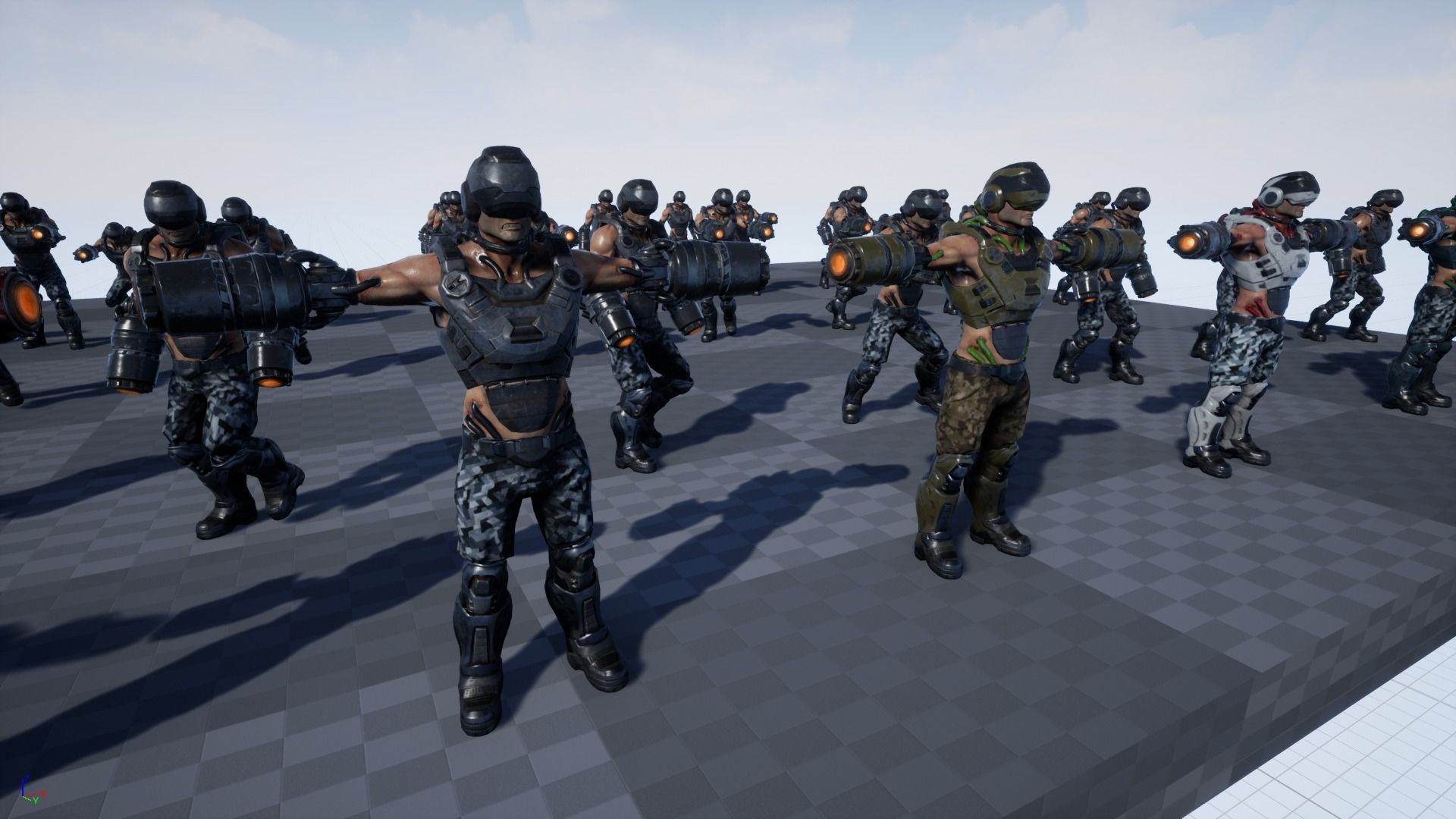 Sci Fi Soldier kamikaze Low-poly 3D model_13