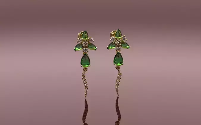Earring Fusion Flowers - Jewelry 3D- BR-06 3D print model
