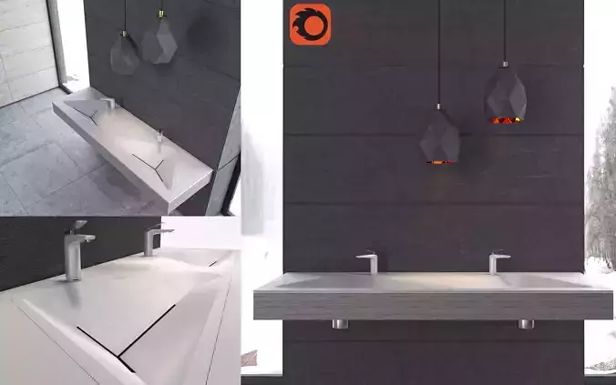 Monolit Bathroom Sink 3D model