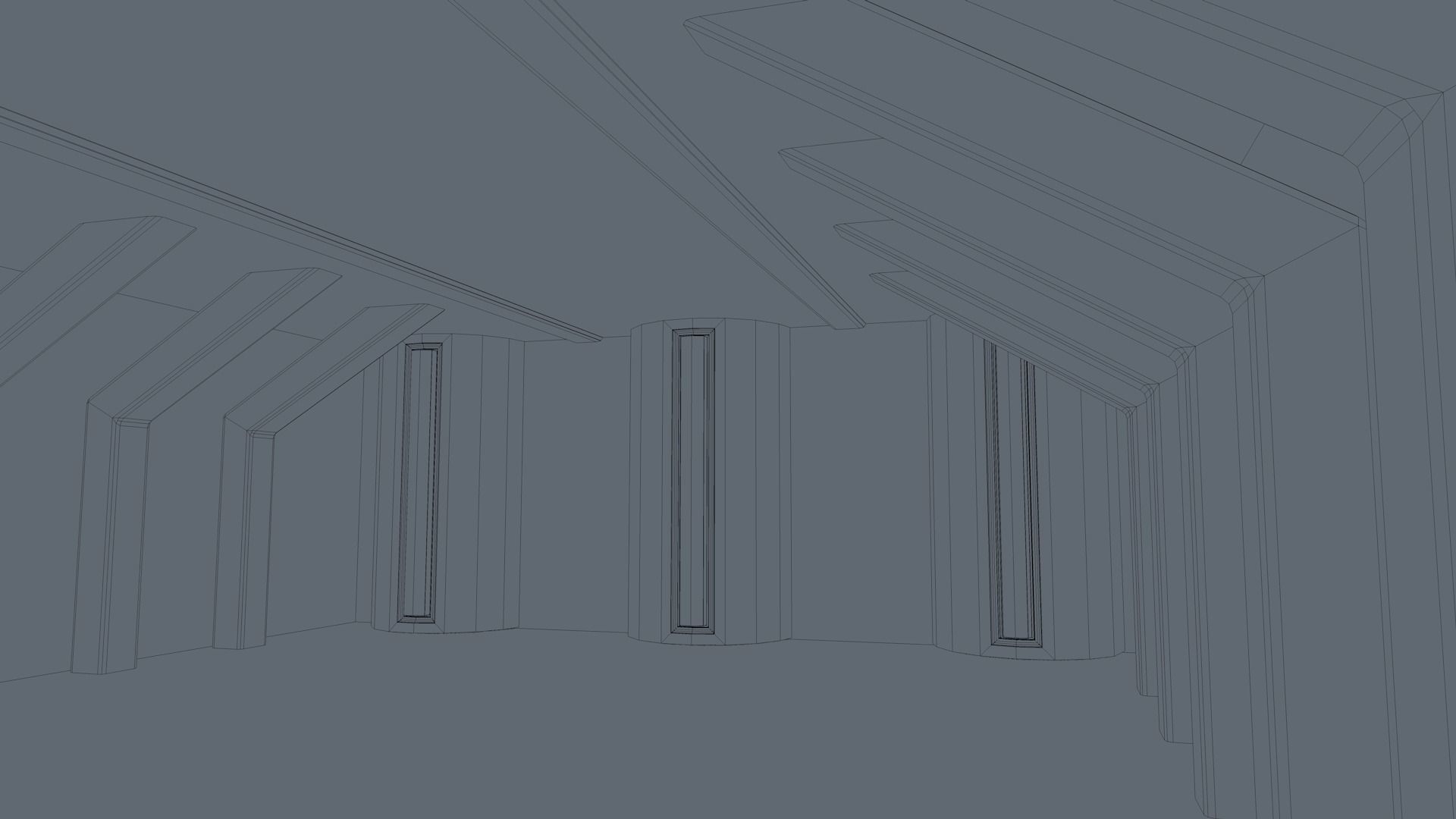 Sci Fi Room Low-poly 3D model_10