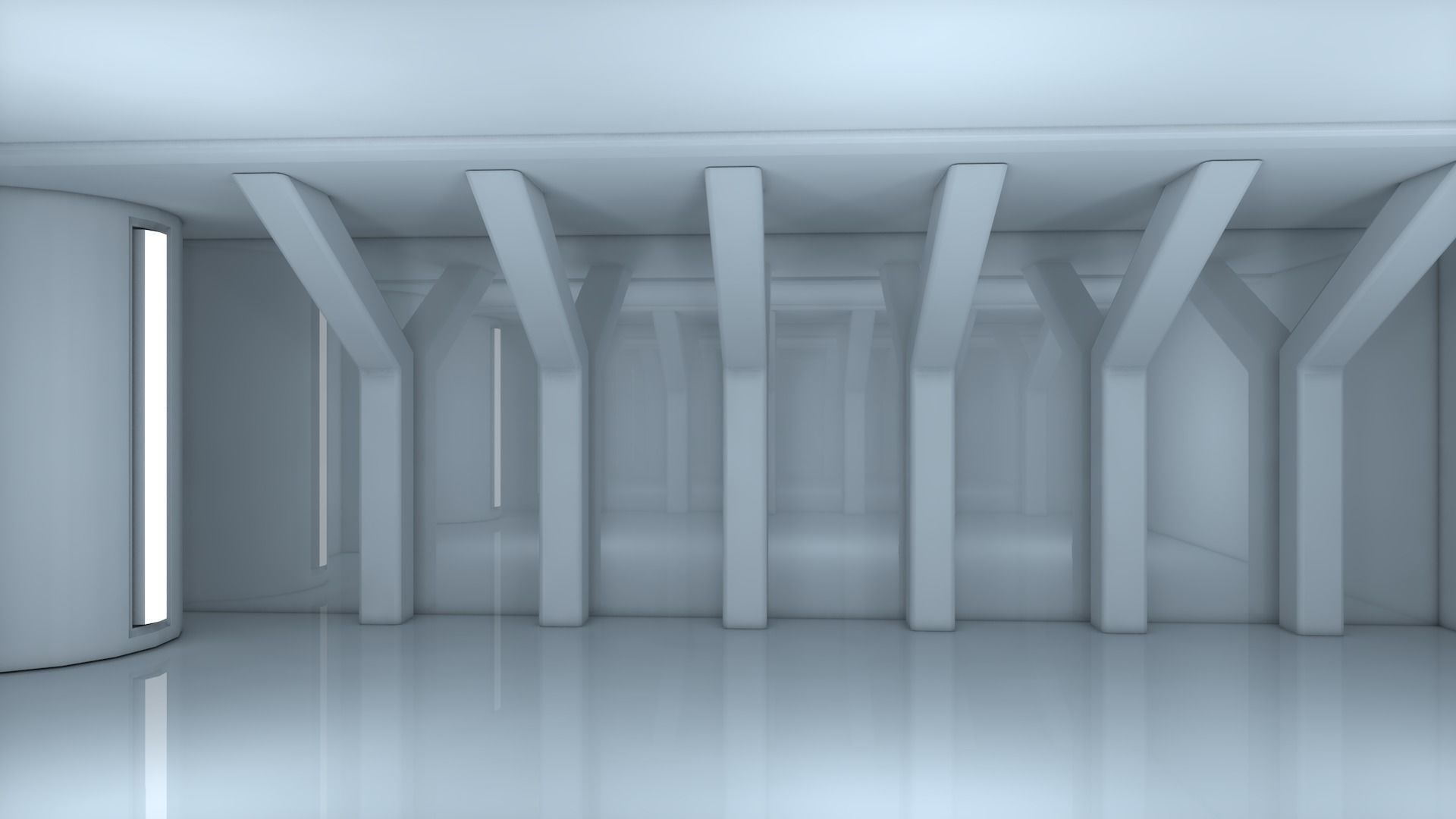 Sci Fi Room Low-poly 3D model_5
