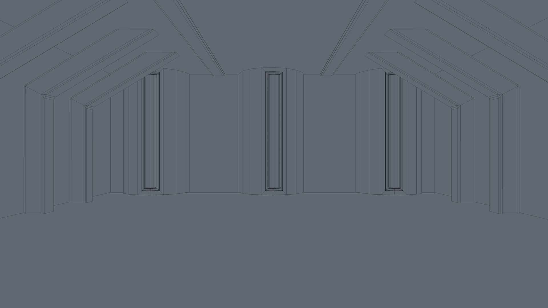 Sci Fi Room Low-poly 3D model_6