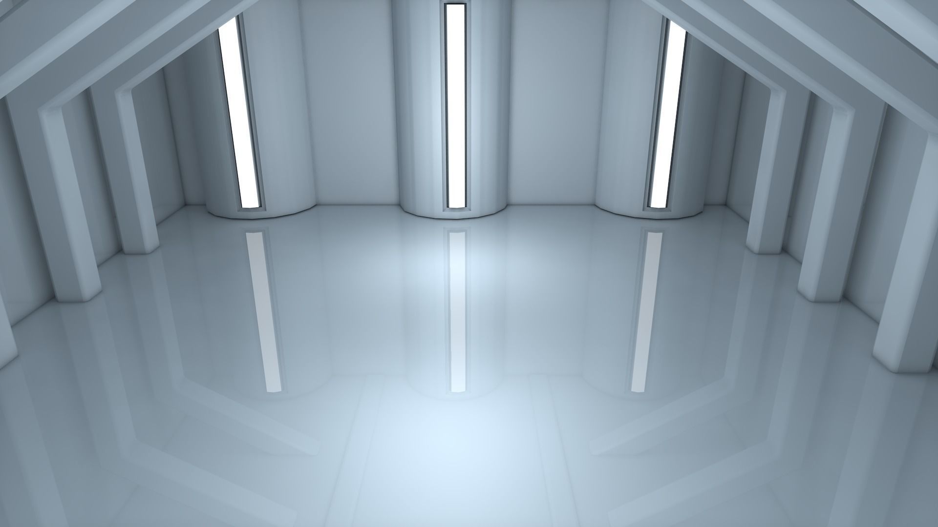 Sci Fi Room Low-poly 3D model_1
