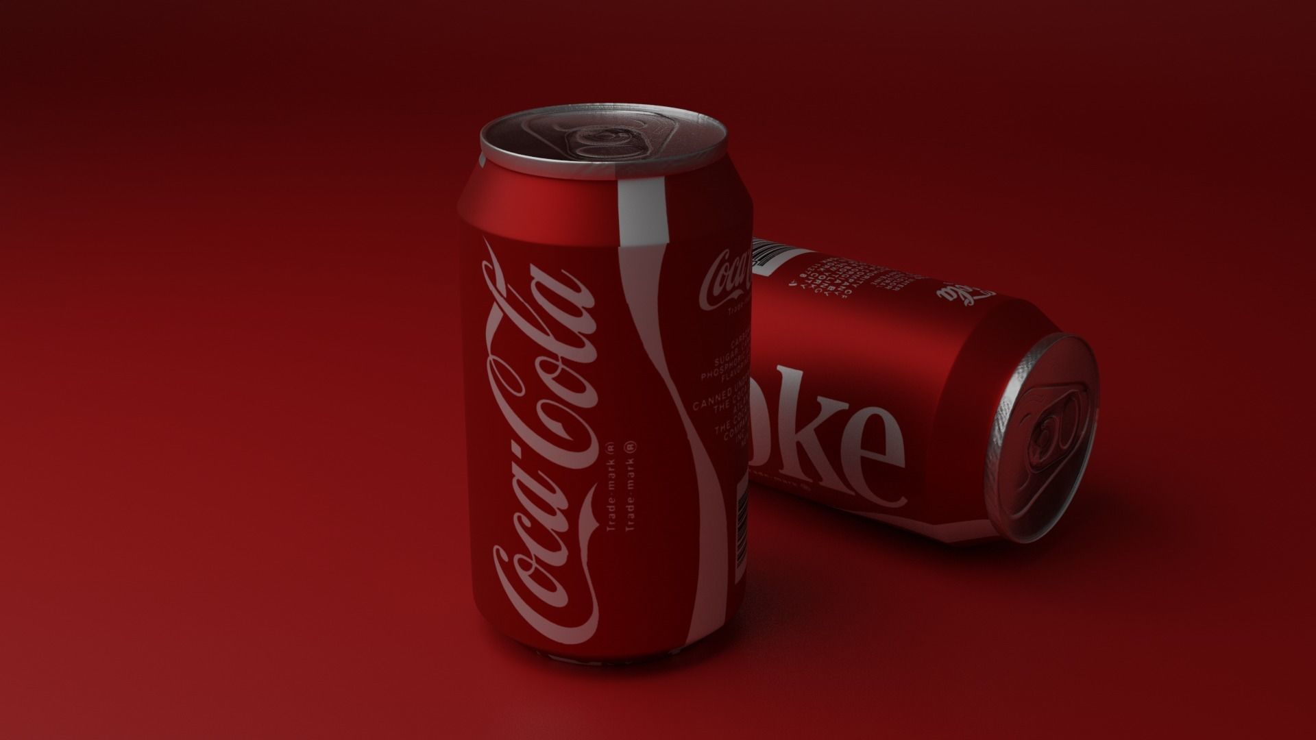  COCA-COLA CAN Free low-poly 3D model_2