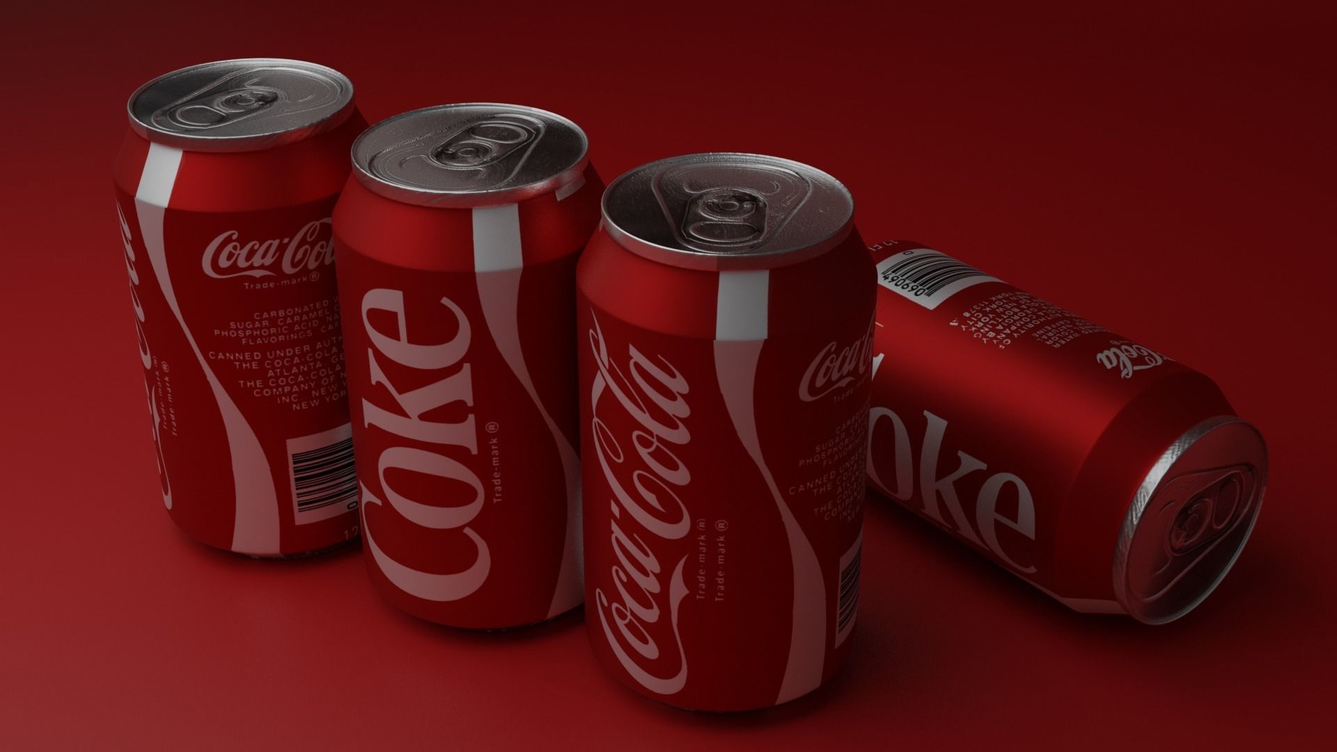  COCA-COLA CAN Free low-poly 3D model_1