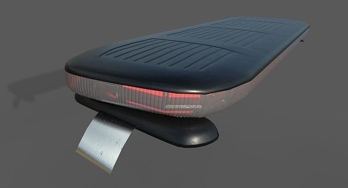 Police Led Lightbar nForce Low-poly 3D model 5