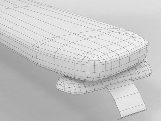 Police Led Lightbar nForce Low-poly 3D model 7