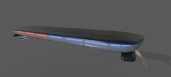 Police Led Lightbar nForce Low-poly 3D model 2