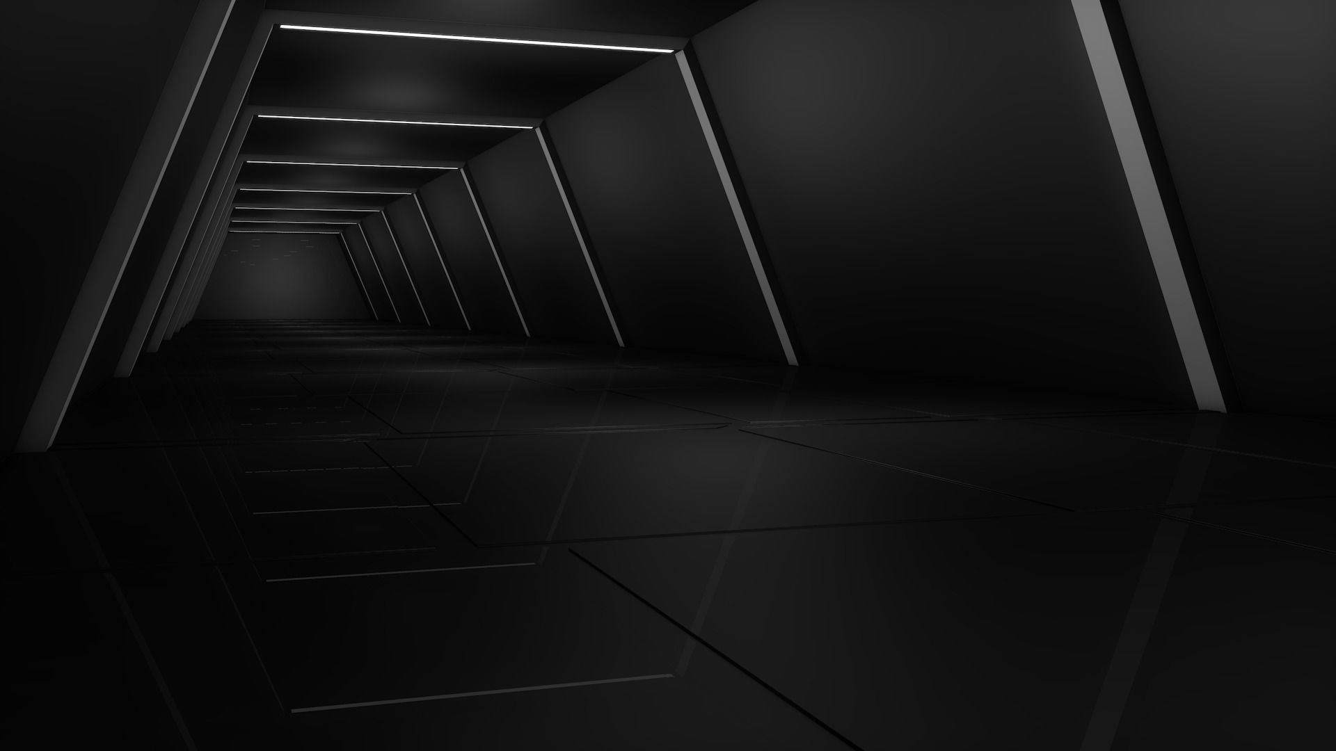 Sci Fi Corridor Low-poly 3D model_3