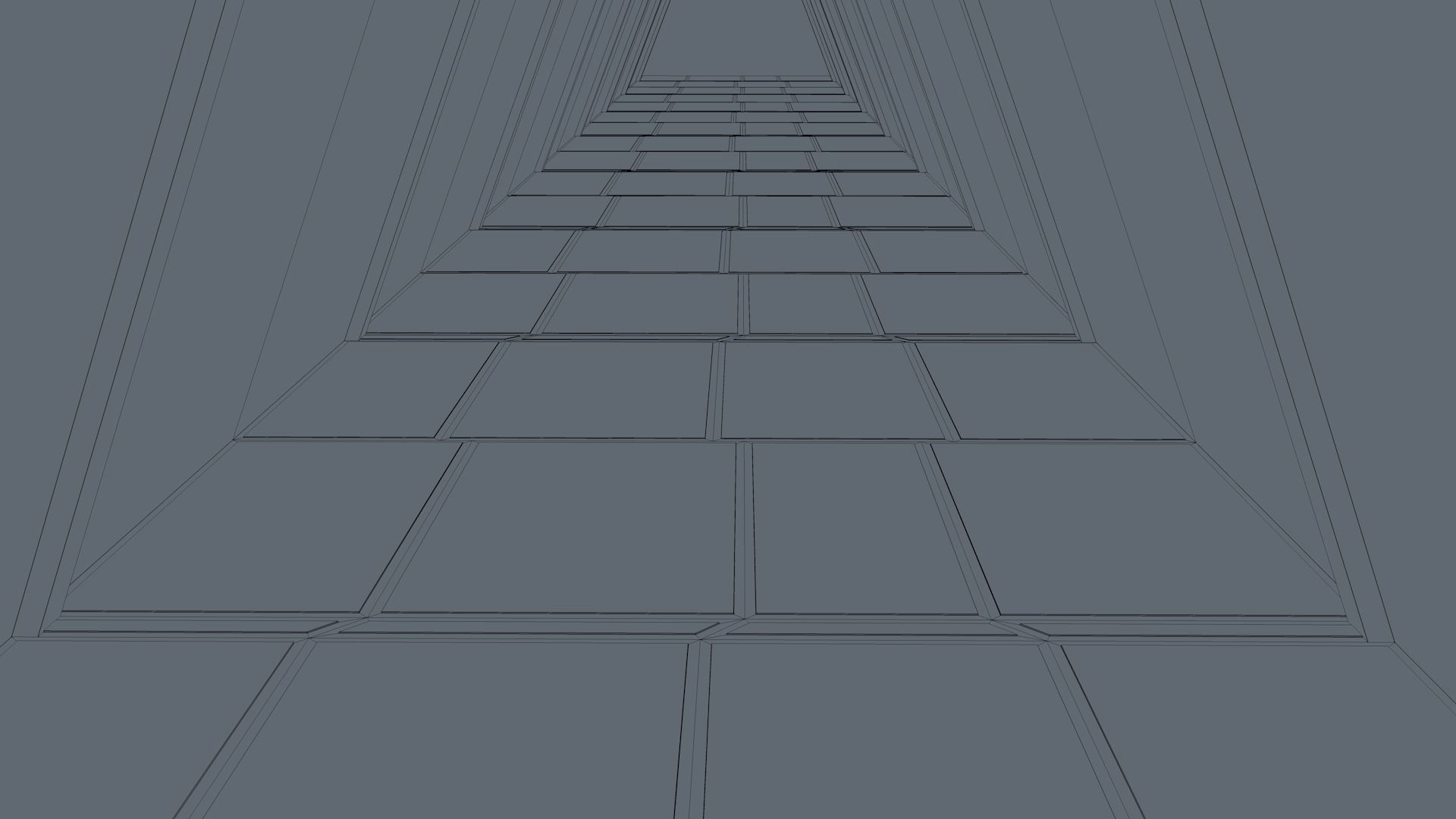 Sci Fi Corridor Low-poly 3D model_8