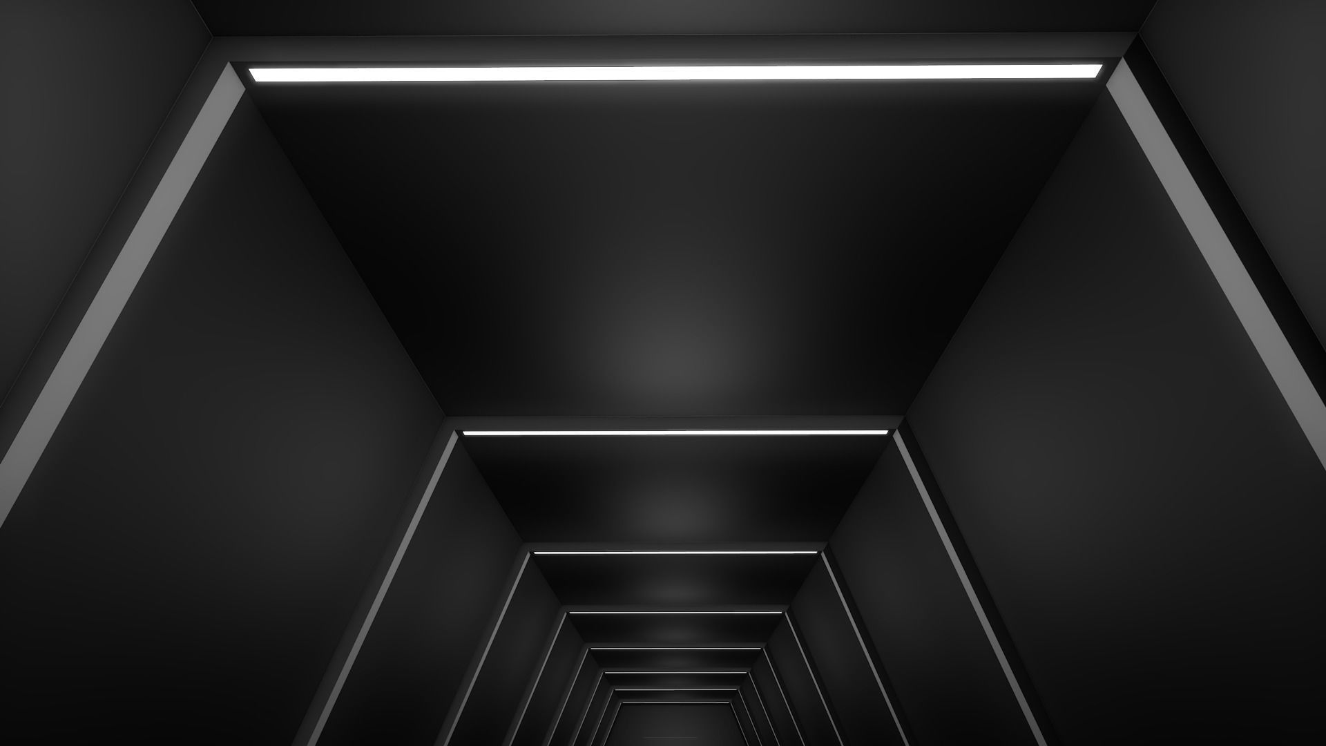 Sci Fi Corridor Low-poly 3D model_1