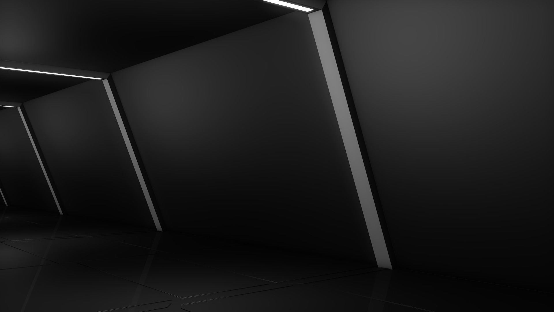 Sci Fi Corridor Low-poly 3D model_5