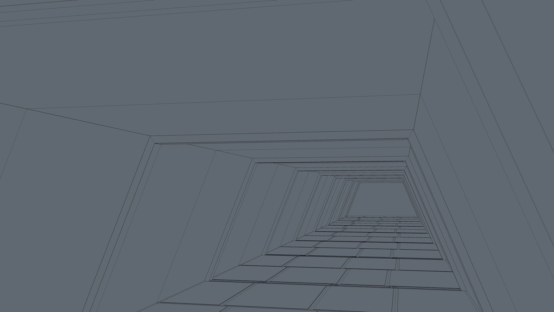 Sci Fi Corridor Low-poly 3D model_10