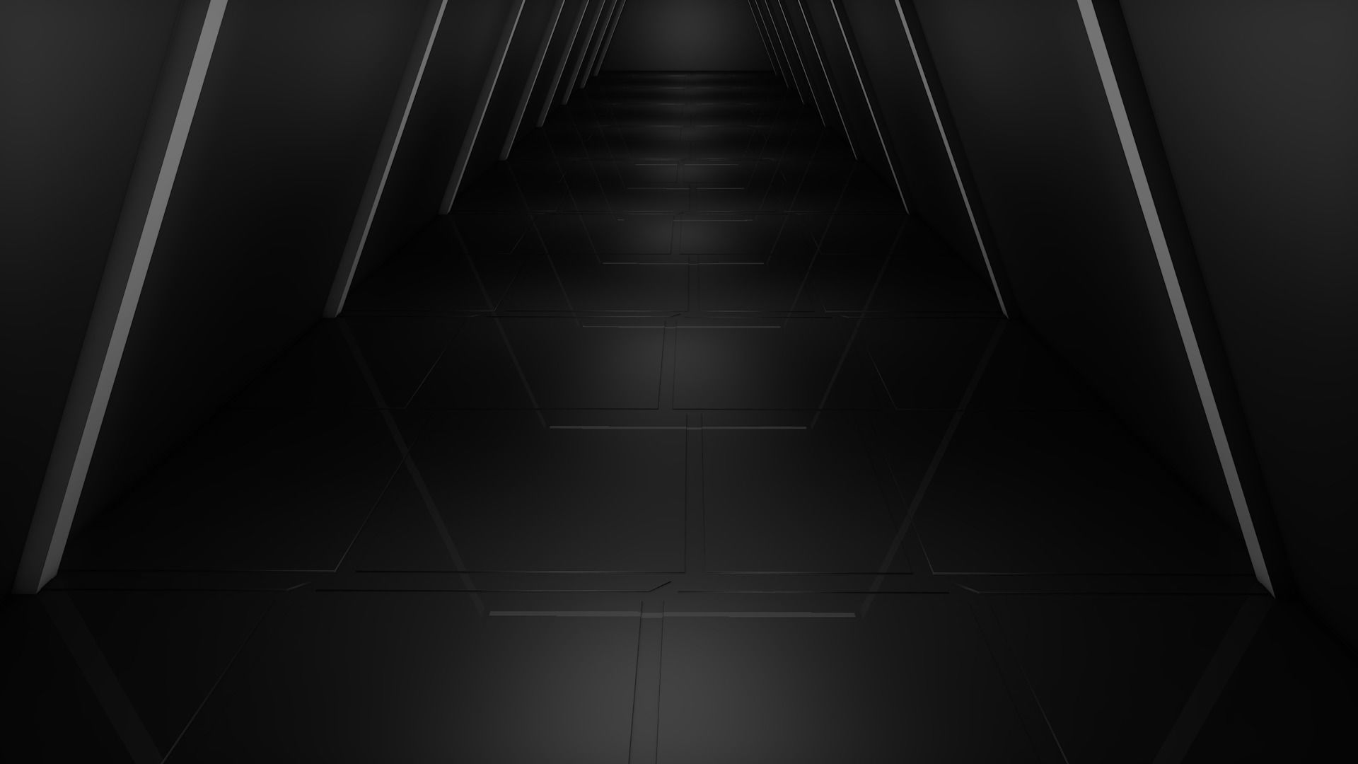 Sci Fi Corridor Low-poly 3D model_2