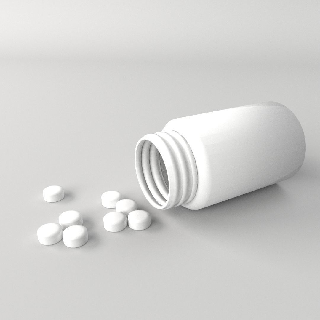 Spilled Pill Bottle 3D model_3