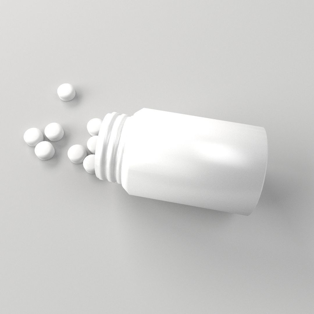 Spilled Pill Bottle 3D model_2