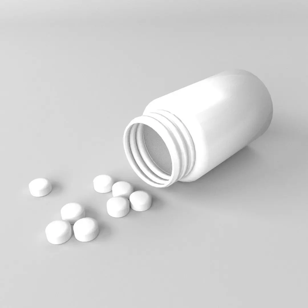 Spilled Pill Bottle 3D model_0