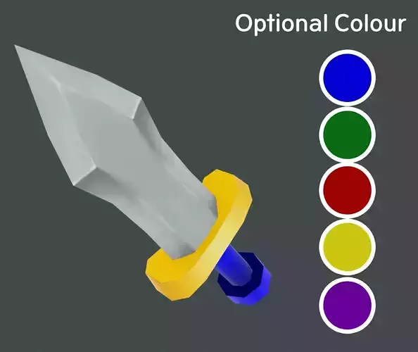 Rookie Sword Low-poly 3D model