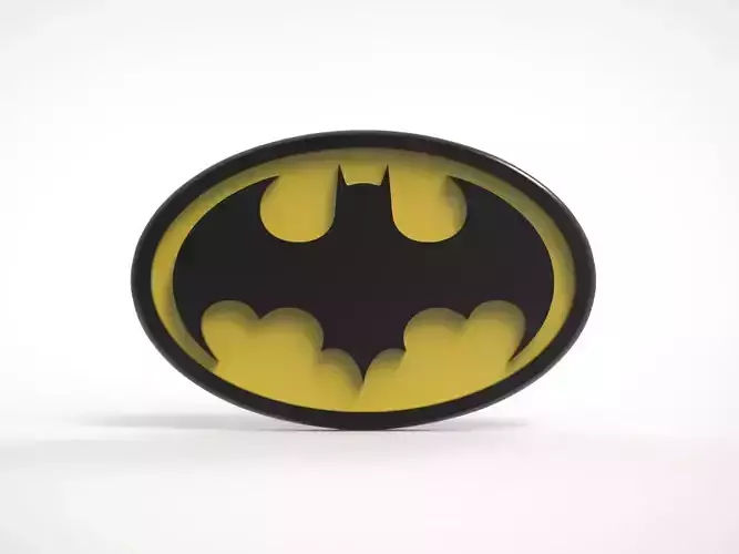 1989 Batman Chest Logo Symbol Emblem 3D print model
