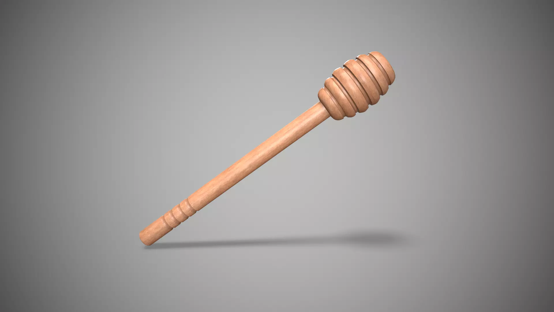 Honey Dipper Stick Low-poly 3D model_0