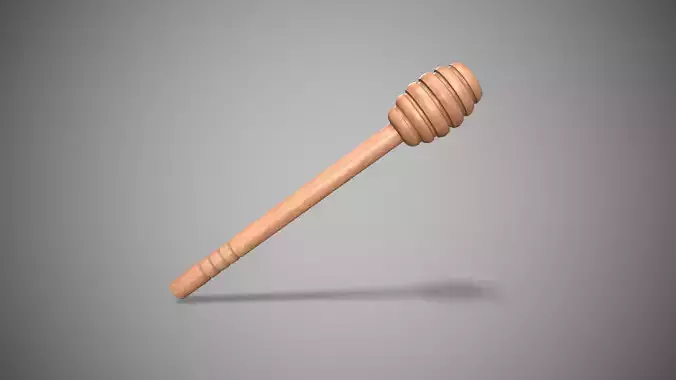 Honey Dipper Stick Low-poly 3D model