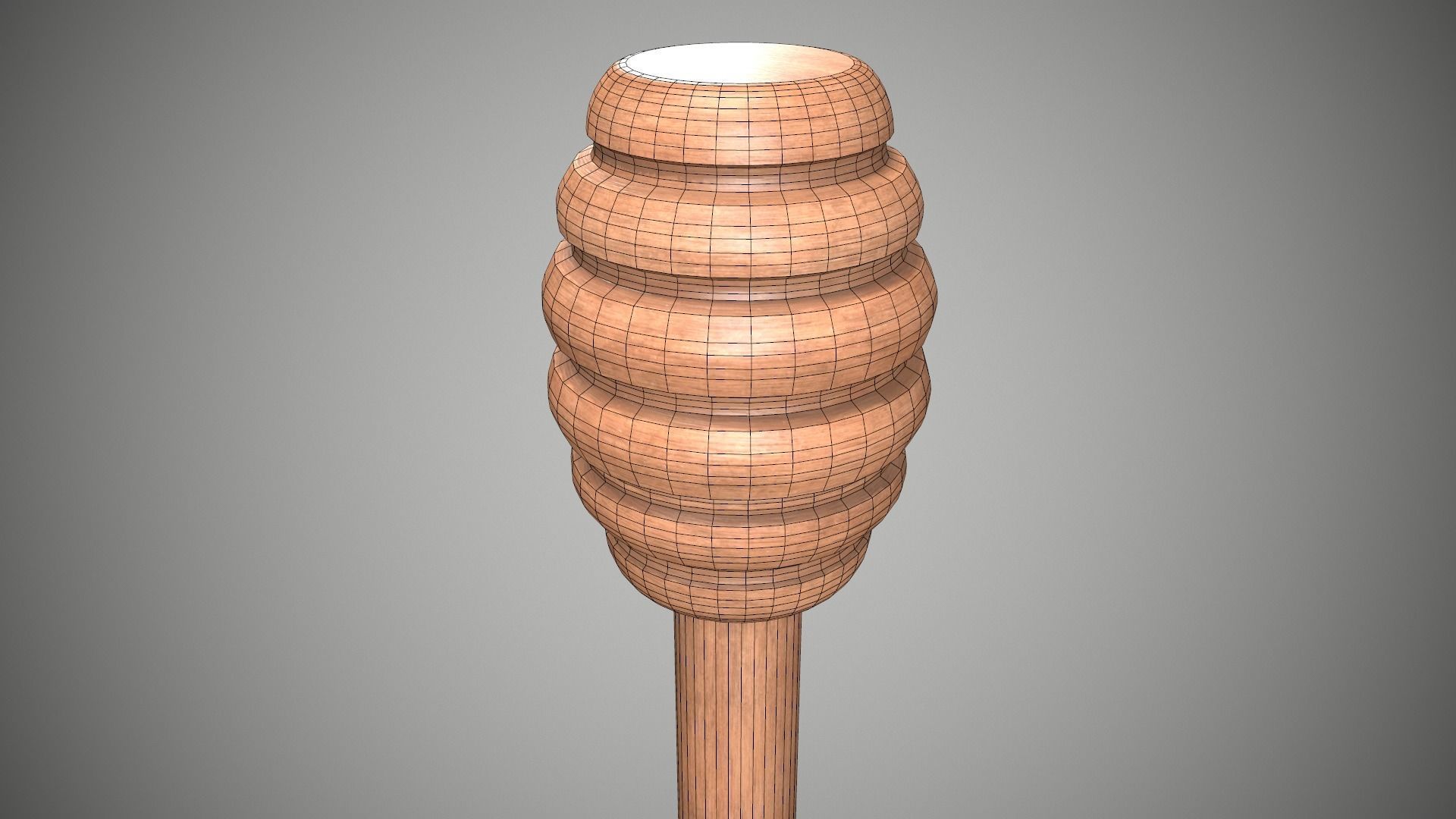 Honey Dipper Stick Low-poly 3D model_8