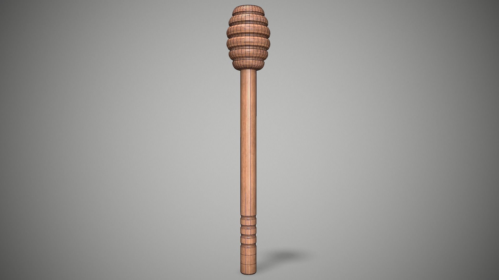 Honey Dipper Stick Low-poly 3D model_7