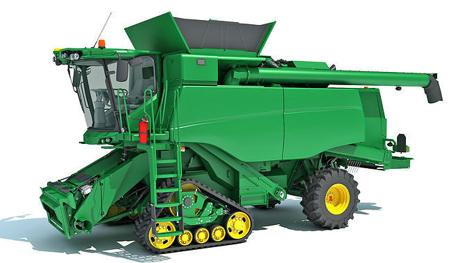 Tracked Combine Harvester 3D model