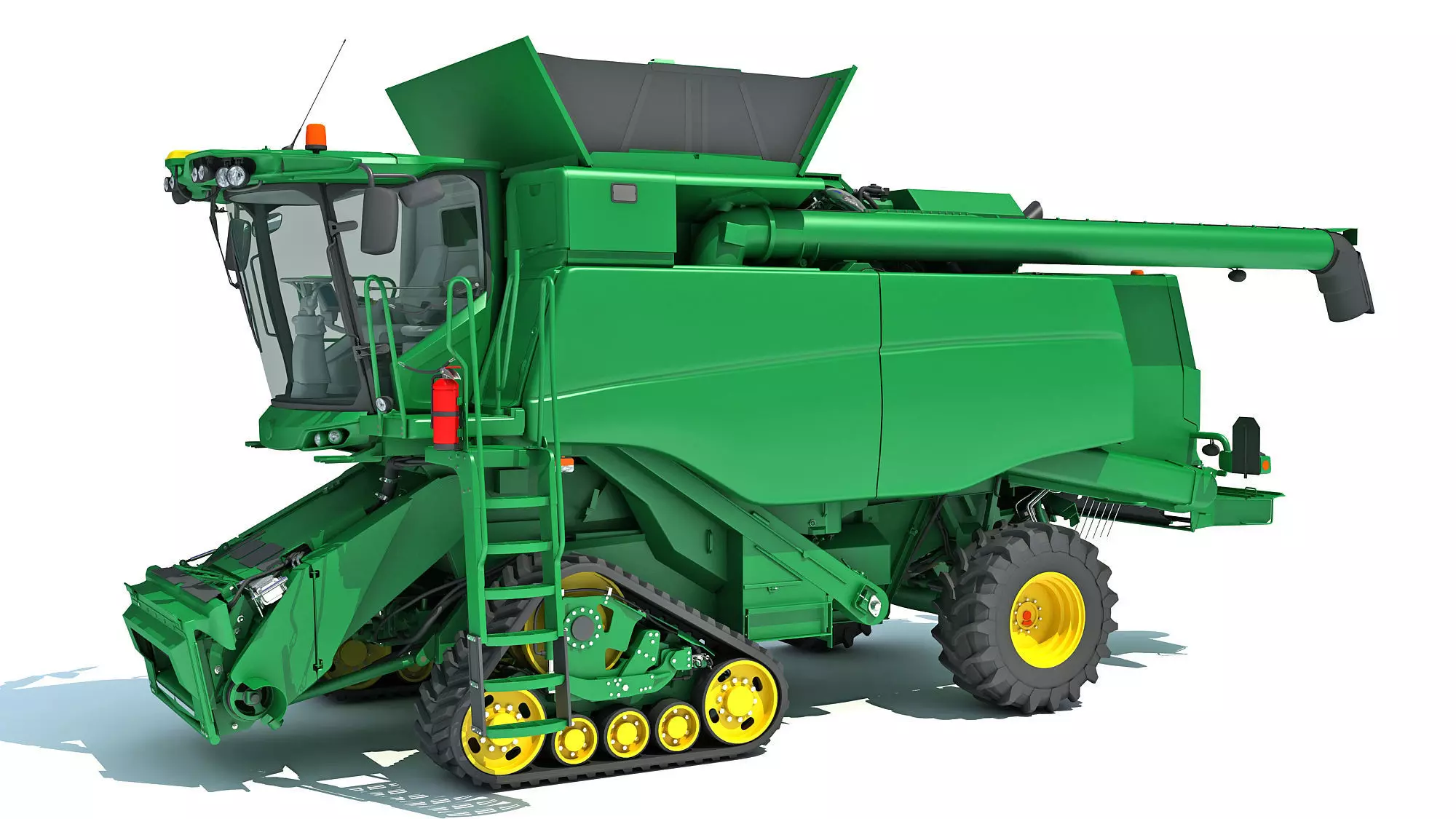 Tracked Combine Harvester 3D model_0