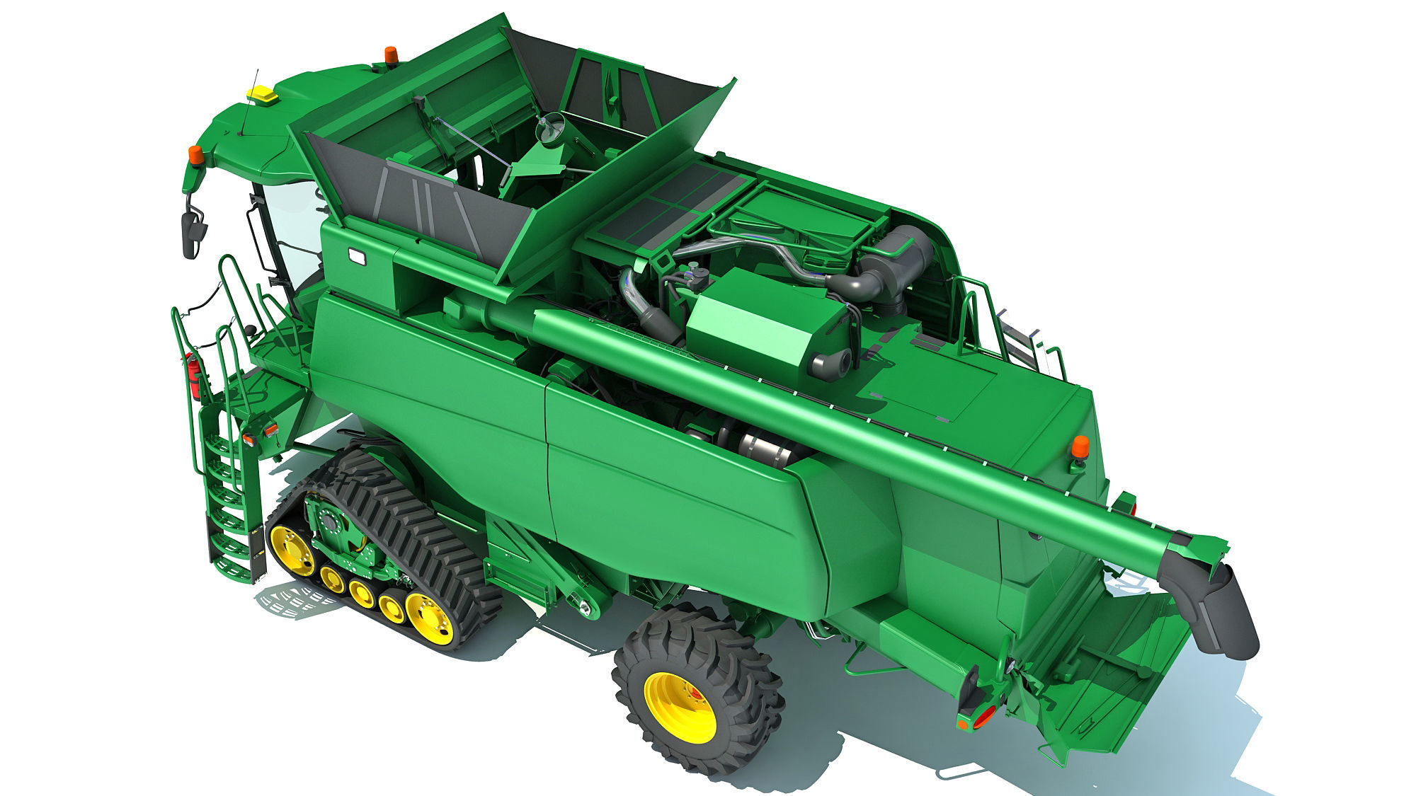 Tracked Combine Harvester 3D model_6