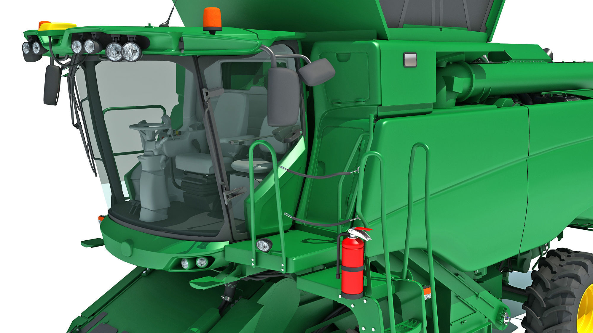 Tracked Combine Harvester 3D model_17
