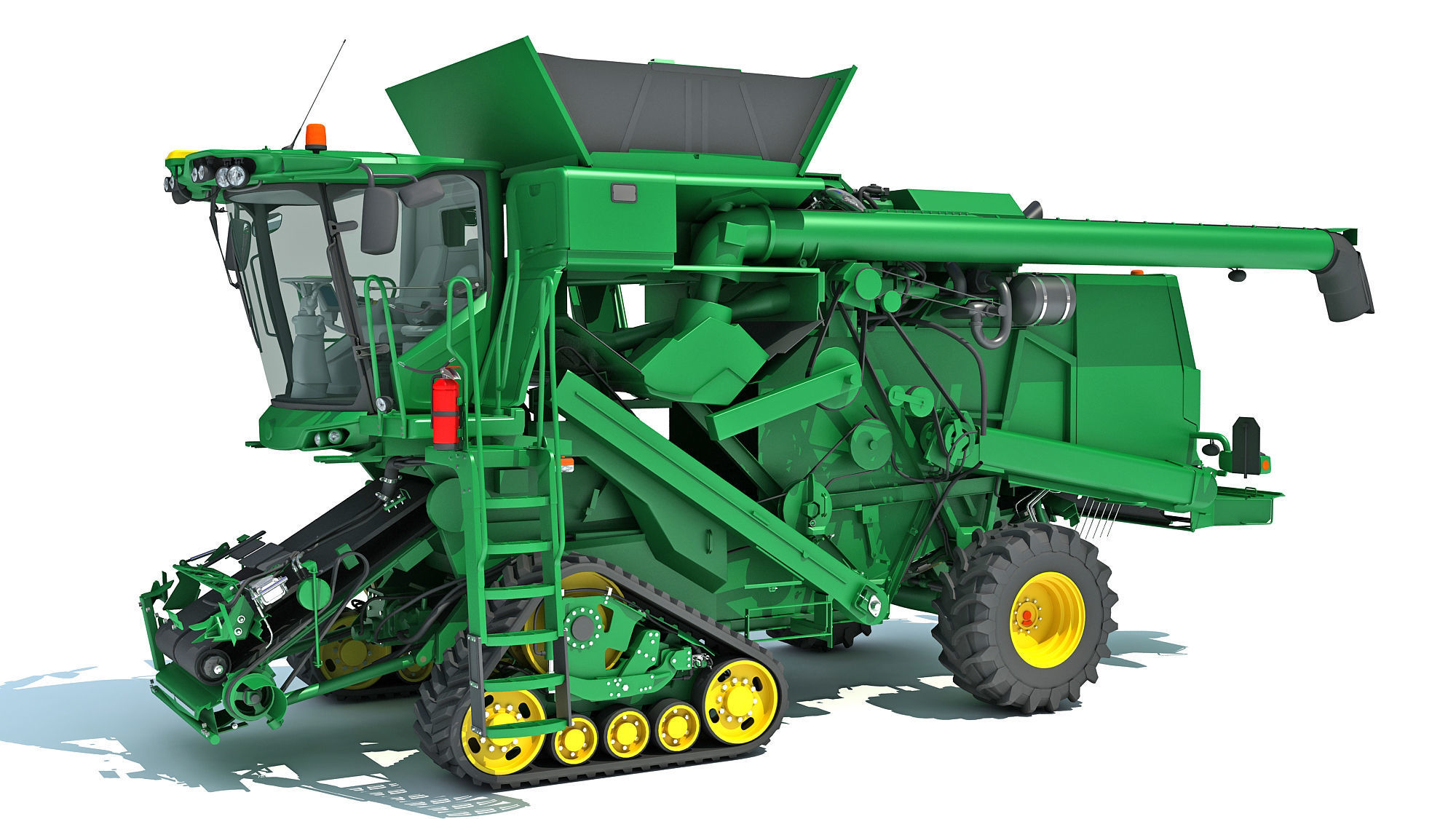 Tracked Combine Harvester 3D model_4