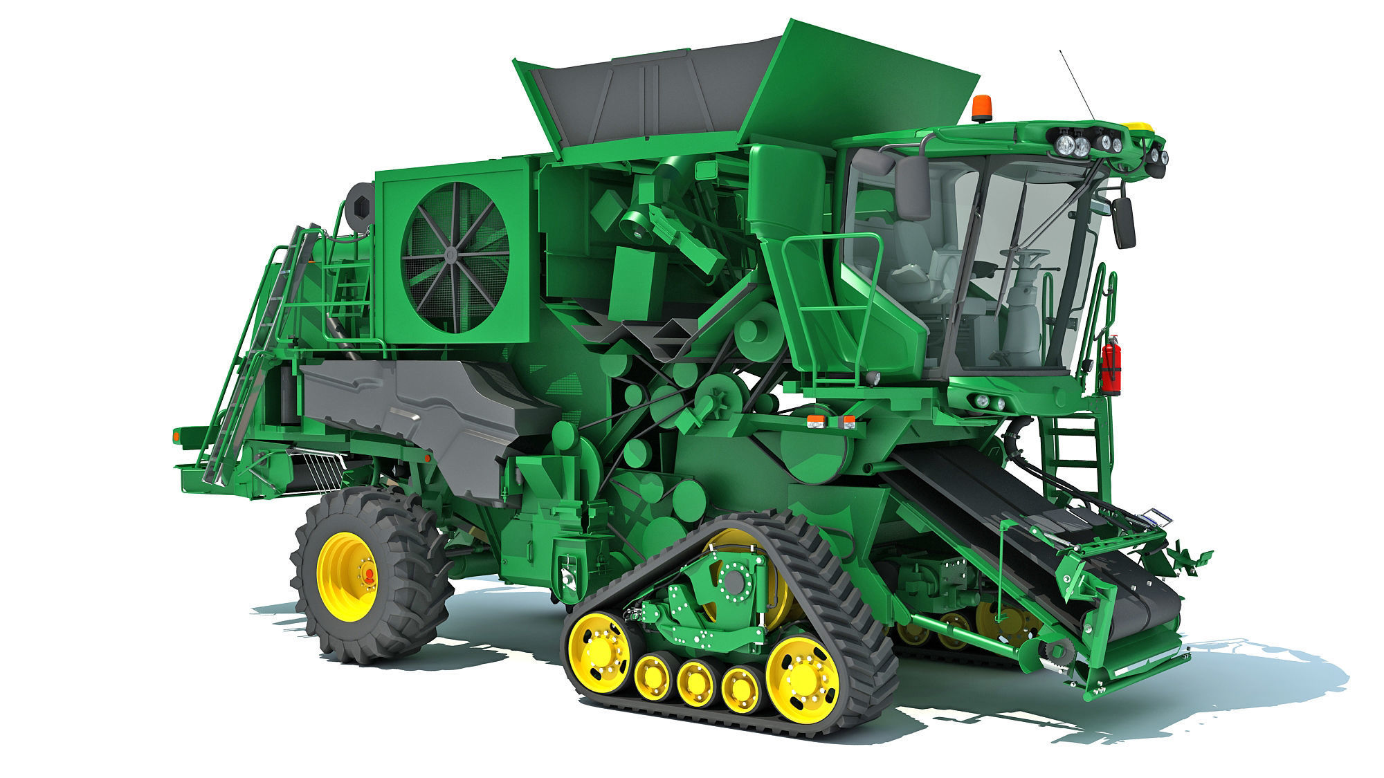 Tracked Combine Harvester 3D model_5