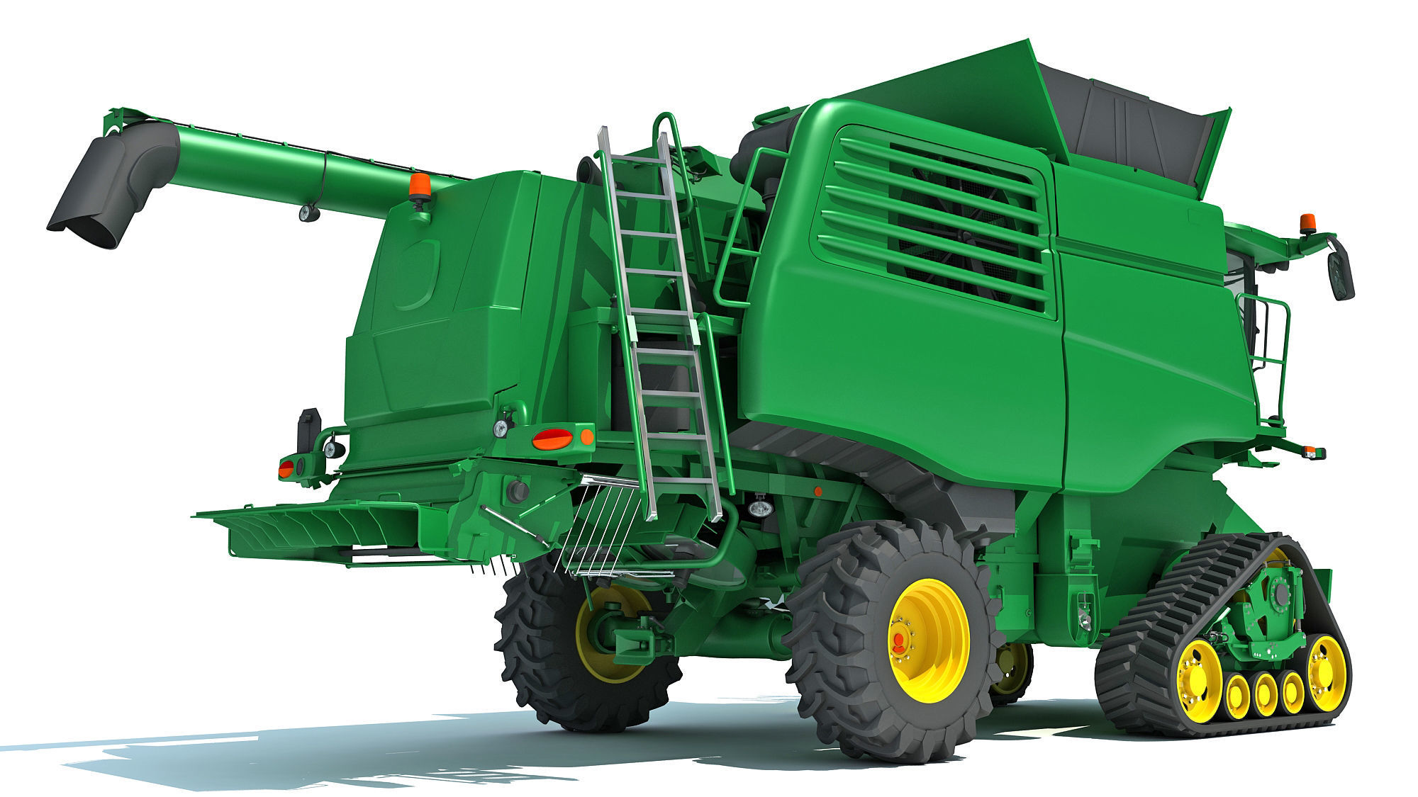 Tracked Combine Harvester 3D model_10