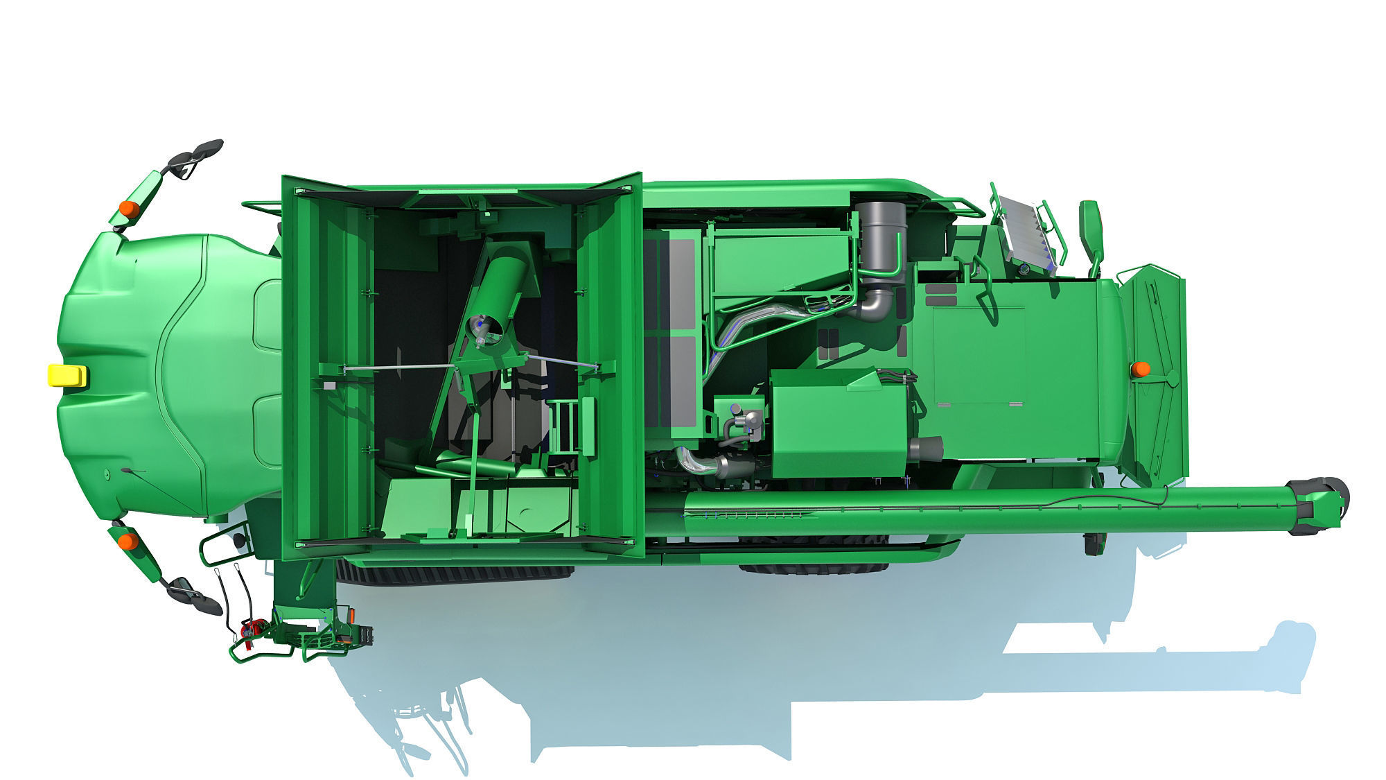 Tracked Combine Harvester 3D model_19
